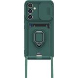 Eco Port Samsung Galaxy A25 5g Kılıf Zuma Kartvizitli Yüzüklü Silikon - Yeşil