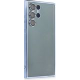 Eco Port Samsung Galaxy S22 Ultra Kılıf Razer Lensli Silikon - Açık Mavi