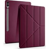 Eco Port Samsung Galaxy X510 Tab S9 Fe 11 Kılıf Kalemlikli Mars Tablet Kılıfı - Mürdüm - Belirtilmemiş