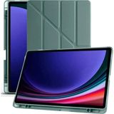 Eco Port Samsung Galaxy X610 Tab S9 Fe Plus 12.4 Kılıf Kalemlikli Mars Tablet Kılıfı - Koyu Yeşil - Renkli