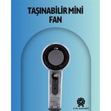 Eco Port Şeffaf Kasa El Fanı | 5V 2A | 100 Kademeli Hava Akışı | Type-C Girişli