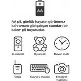 Eco Port Type-C Şarjlı 2800MWH 1.5V Şarj Edilebilir 2’li Aa5 Kalın Pil - Lityum Iyon Batarya