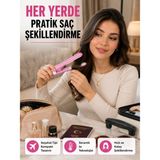 Eco Port Yüzer Plakalı Kompakt Bukle Maşası – Elastik Tutuculu, Saç Dostu Profesyonel Tasarım Yeni Ne