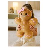 eco sepet Kurabiye Kız Peluş Yastık, Uyku Arkadaşı Peluş, Yılbaşı Tay Tüyü Kumaş Kurabiye Adam 32 Cm