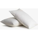 Ecocotton 2'li Düz Yastık Kılıfı %100 Organik Pamuk Saten Krem 50X70 cm - 50 x 70 cm
