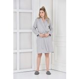 Ecocotton Alessa Gri Kadın Bornoz