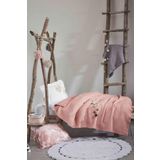 Ecocotton Berin %100 Organik Pamuk Müslin El Nakışlı Pudra Bebek Yatak Örtüsü
