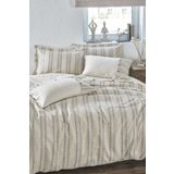 Ecocotton Delfin %100 Organik Pamuk Keten Antrasit 200x220 cm Çift Kişilik Nevresim Takımı