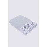 Ecocotton Derin Organik Pamuk El Nakışlı Krem 80x150 CM Banyo Havlusu