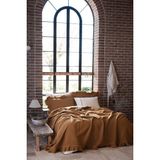 Ecocotton Dina Organik Pamuk Pike Yatak Örtüsü Çift Kişilik Kahve 240X260 cm - 240 x 260 cm