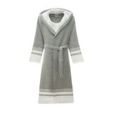 Ecocotton Erva Erkek Bornoz %100 Organik Pamuk Keten Melanj Haki