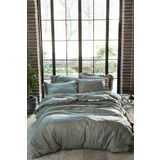 Ecocotton Farah Battal Boy %100 Organik Pamuk Saten Parça Boya El Nakışlı 240x220 cm Yeşil Nevresim Takımı