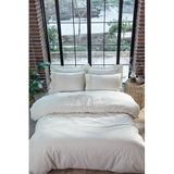Ecocotton Flora Krem Çift Kişilik %100 Organik Pamuk Nevresim Takımı
