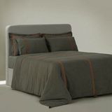 Ecocotton Hazar Çift Kişilik Nevresim Takımı Organik Pamuk Saten Parça Boya Yeşil 200 x 220 cm
