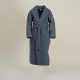 Ecocotton Hüma Erkek Bornoz %100 Pamuk Kapitoneli Lacivert - 2XL