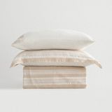 Ecocotton Ikra Battal Boy Nevresim Takımı Organik Pamuk Dokuma Krem-Bej 240 x 220 cm - 220 x 240 cm