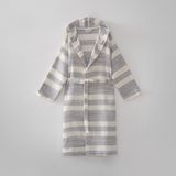 Ecocotton Ikra Peştemal Erkek BORNOZ%100 Organik Pamuk Jakarlı Gri - 2XL