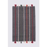 Ecocotton Katari %100 Organik Pamuk El Nakışlı Antrasit 50x80 CM Banyo Paspası