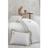 Ecocotton Krem Ayliz Battal Boy Nevresim Takımı