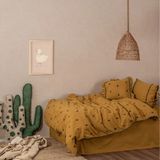 Ecocotton Larina Bebek Nevresim Takımı %100 Organik Pamuk Müslin Nakışlı Hardal 100X150 cm - 100 x 150 cm