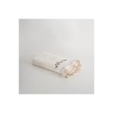 Ecocotton Leyna El Yüz Havlusu Kadın %100 Organik Pamuk El Nakışlı Krem 50x90 Cm