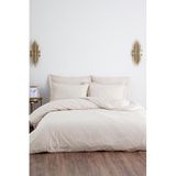 Ecocotton Mahfer Bej Çift Kişilik%100 Organik Pamuk Brodeli Nevresim Takımı