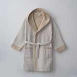 Ecocotton Melinda Çocuk Bornoz Organik Pamuk Müslin Hardal - 7 - 8 Yaş