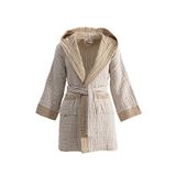 Ecocotton Melinda Hardal Organik Pamuk Müslin Dokuma Unisex Çocuk Bornoz - Sarı