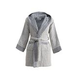 Ecocotton Melinda Organik Pamuk Müslin Dokuma Unisex Çocuk Bornoz - Lacivert