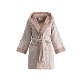 Ecocotton Melinda Terra Organik Pamuk Müslin Dokuma Unisex Çocuk Bornoz - Turuncu