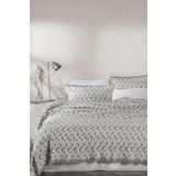 Ecocotton Merisa Çift Kişilik Pike Takımı %100 Organik Pamuk Müslin Dokuma Gri 240x260 Cm
