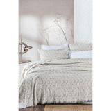 Ecocotton Merisa Çift Kişilik Pike Takımı Organik Pamuk Müslin Dokuma Bej 240 x 260 cm