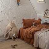 Ecocotton Mirela Bebek Nevresim Takımı %100 Organik Pamuk Müslin Nakışlı Terra 100X150 cm - 100 x 150 cm