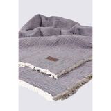 Ecocotton Muna Çift Kişilik Yatak Örtüsü %100 Organik Pamuk Inject Yeşil-Antrasit 230X250 cm - 230 x 250 cm