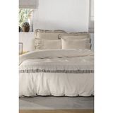 Ecocotton Organik Pamuk Ekstra Geniş Fırfırlı Nevresim Takımı - Dalya - 220 x 240 cm - Antrasit