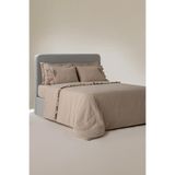 Ecocotton Revna Çift Kişilik Nevresim Takımı %100 Organik Pamuk Saten Bej 200 x 220 Cm