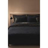 Ecocotton Revna Siyah Çift Kişilik %100 Organik Pamuk Saten Nevresim Takımı - 200 x 220 cm
