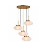 ecodesignline Nova 4 lü Modern Sarkıt Mermer Desenli Cam Salon,Yatak Odası Avizesi