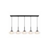 ecodesignline Nova 5 Li Modern Sarkıt Mermer Desenli Cam Dikdörtgen Caka YemekMasası