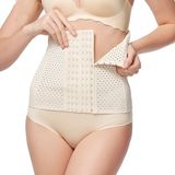 Ecoform 6 Kademe Unisex Bel Korsesi İnceltici Vücut Şekillendirici Doğum Sonrası Toparlayıcı Özellikli Bej Renk - 2XL