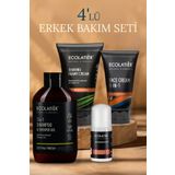 ECOLATIER 4'lü Erkek Bakım Seti Yüz Kremi, Şampuan, Duş Jeli ve Tıraş Kremi