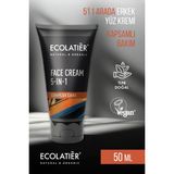 ECOLATIER Erkek Yüz Kremi 5’i 1 Arada, %98 Doğal Nemlendirici Yüz Bakımı Erkek, 50 ml