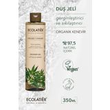 ECOLATIER Organik Duş Jeli Kenevir Gerginleştirici Sıkılaştırıcı Besleyeci Nemlendirici Tazeleyici 350 Ml