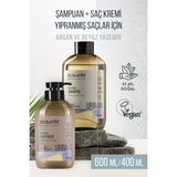 ECOLATIER Saç Bakım Seti Yıpranmış Saçlar Için %97,4 Doğal Şampuan ve Saç Kremi Argan Yağı ve Yasemin Özü