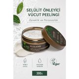 ECOLATIER Selülit Karşıtı Vücut Peeling Organik Kenevir, Selülit Önleyici, Besleyici ve Sıkılaştırıcı 300 G /body Scrub Firming