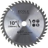 Ecole 250MM Daire Testere Ahşap-Sunta Kesme Tezgah ve Makine (250MM 40 Dişli 25MM Yüksek Devir)