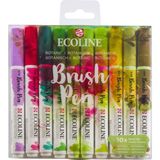Ecoline : Fırça Uçlu Sulu Boya Kalem Seti : 10 Renk (Botanik Renkler)