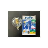 Ecolite 12 WATT ŞEFFAF CAM 2700 KELVİN SARI IŞIK 1521 LÜMEN YÜKSEK IŞIK G95 LED RUSTİK AMPUL