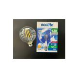 Ecolite 12 WATT ŞEFFAF CAM 4000 KELVİN ILIK BEYAZ 1521 LÜMEN YÜKSEK IŞIK G95 LED RUSTİK AMPUL