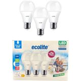 Ecolite 12W LED Ampul 3’lü Paket | 1521 Lümen, 6500K Beyaz Işık, 100W Eşdeğer, E27 Duy, Enerji Tasarruflu, 220V, Dim Edilemez